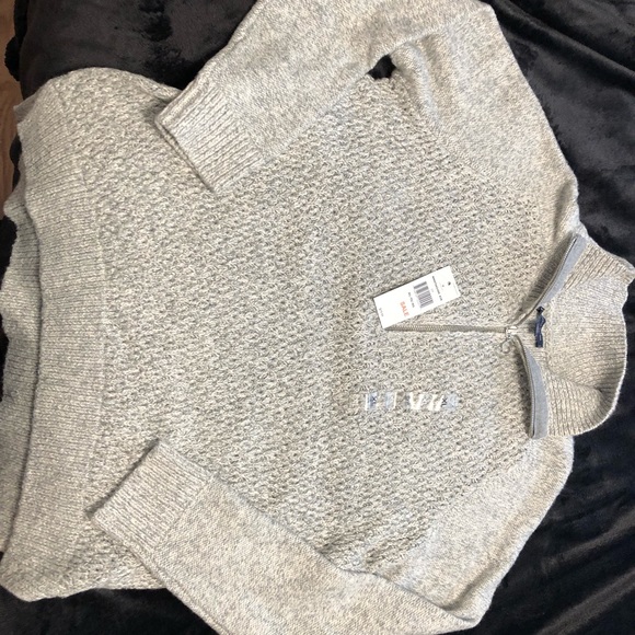 Tommy Hilfiger grey sweater. Size XL. Quarter zip front with collar. - Picture 1 of 4